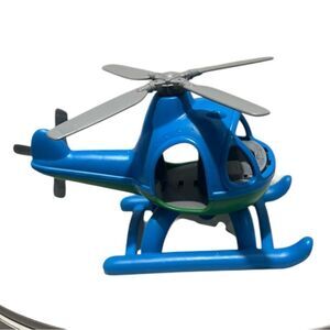 Green Toys Blue & Green Helicopter | Eco-Friendly Recycled Plastic Toy